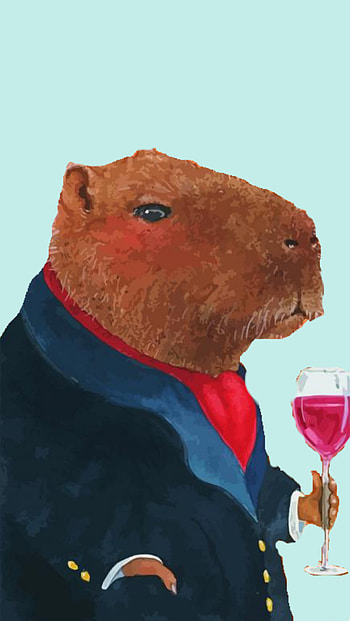 Capybra dril, wine_glass, tableware, capybara, drill HD phone wallpaper