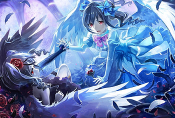Angel, cute, girls, anime HD wallpaper