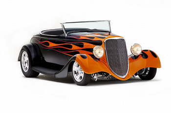 2015 America's Most Beautiful 1933 Ford Roadster , Flames, Classic, Black, Conv, Hotrod HD wallpaper