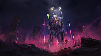Evangelion Unit 01 , neon-genesis-evangelion, asuka-langley-soryu, anime-girl, anime HD wallpaper