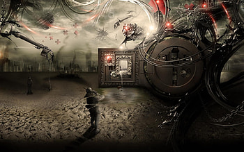 fantasy, psycho, time, water, dark HD wallpaper