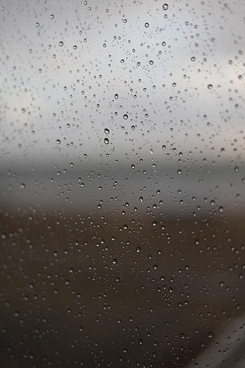Drops, Macro, Wet, Grey, Glass HD phone wallpaper