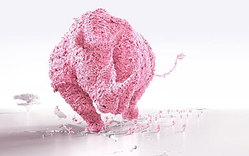 Miscellanea, Miscellaneous, Wood, Tree, Pink Rhino, Rhino Running, Rhino Runs HD wallpaper