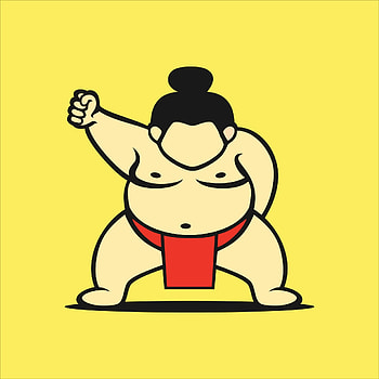 Sumo, Japanese sumo art, Vector design, Cultural expression HD phone wallpaper