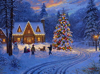 Snow, Christmas, Snowman, House, Holiday, Child, Christmas Tree, Light HD wallpaper