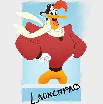 Launchpad McQuack, Artstation artwork, Ducktales character, Artistic portrayal HD phone wallpaper