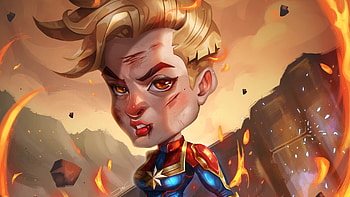 Captain Marvel Chibi, captain-marvel, superheroes, artwork, art HD wallpaper