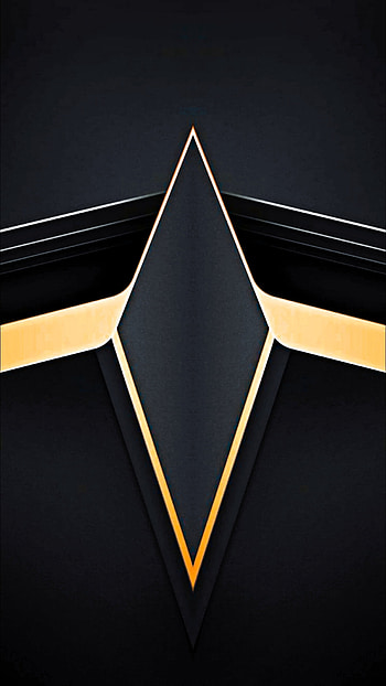 gold black, symbol, diamond, , android, abstract, , , creative HD phone wallpaper