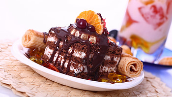 Cake, bread, chocolate, food HD wallpaper
