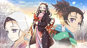 Kie Kamado Nezuko Kamado Tanjiro Kamado Demon Slayer Kimetsu no Yaiba HD wallpaper