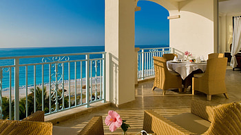 Sea, Beach, Horizon, Miscellanea, Miscellaneous, Relaxation, Rest, View, Balcony, Terrace HD wallpaper