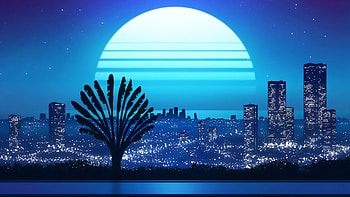 Vaporwave Digital Art Artwork Illustration Landscape HD wallpaper