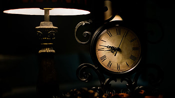 Clock lamp, Dark background HD wallpaper