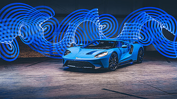Ford GT, blue sportcar, 2020 HD wallpaper