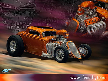 Orange Hotrod, orange, hot rod HD wallpaper