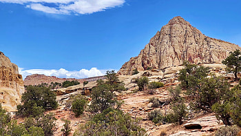 Capitol Reef NP, Utah, rocks, usa, mountain, clouds, landscape, sky HD wallpaper