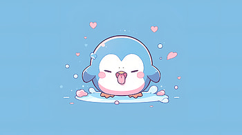 Kawaii Penguin, artistic, kawaii HD wallpaper