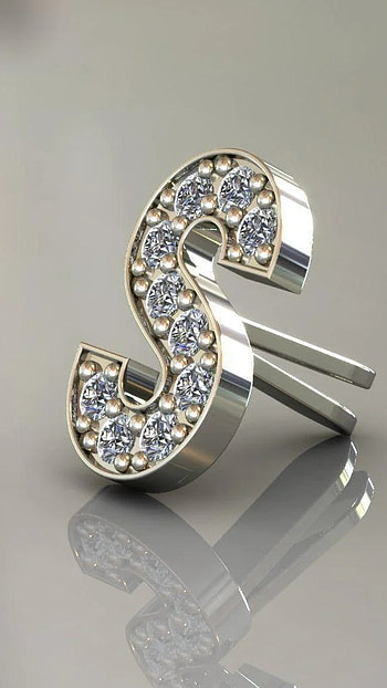 S For Lively, Silver Ring, Jewellery, Background HD phone wallpaper