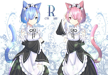 Rem (Re:zero), Anime, Re:zero Starting Life In Another World, Ram (Re:zero) HD wallpaper