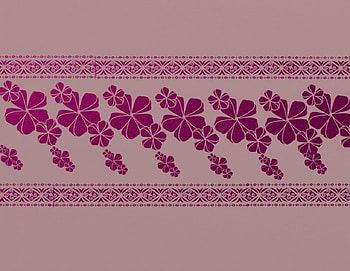 burgandy flower border, pink, flowers, burgandy, border HD wallpaper