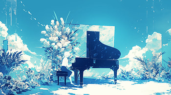 Artistic Pianist in Ultra, artistic, piano, musician, music, nature HD wallpaper