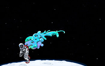 Art, Universe, Moon, Human, Person, Space Suit, Spacesuit HD wallpaper