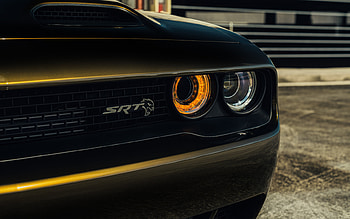 Dodge Challenger SRT Hellcat, front view, exterior, headlights, sports cars, American cars, Dodge HD wallpaper