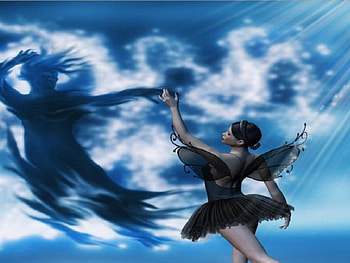 Dancing with a ghost, dancing, ghost HD wallpaper