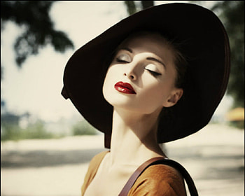 Pretty face, face, model, hat, woman HD wallpaper