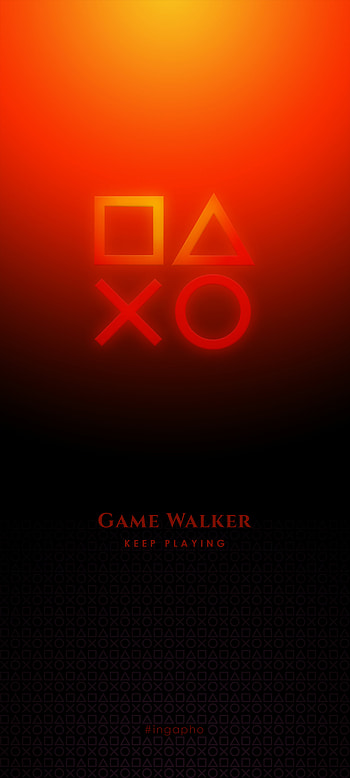 Playstation symbols, orange, play, ps4, game, ps, ps5, ingapho, fire HD phone wallpaper