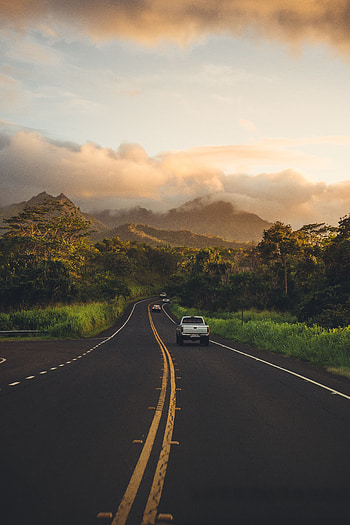 Landscape, Auto, Nature, Mountains, Road, Turn, Asphalt HD phone wallpaper