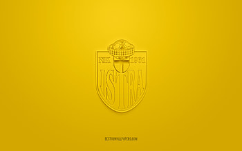 NK Istra 1961, creative 3D logo, yellow background, Prva HNL, 3d emblem, Croatian football club, Croatian First Football League, Pula, Croatia, 3d art, football, NK Istra 1961 3d logo HD wallpaper