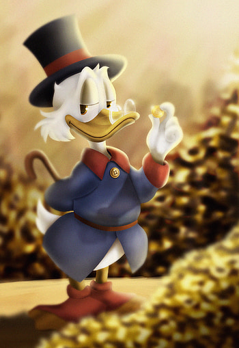 ArtStation, Scrooge McDuck, Paintover HD phone wallpaper