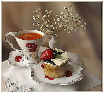 sweet temptation, strawberry, tea, graphy, delicious, beautiful, food, cake, drink HD wallpaper