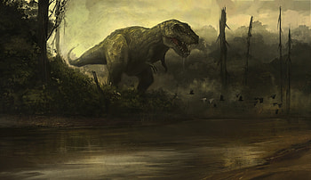 Art, Aggression, Fangs, Dinosaur HD wallpaper