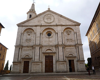 Bernardo Rossellino, Main piazza of Pienza, Architectural beauty, Italian landmarks HD wallpaper