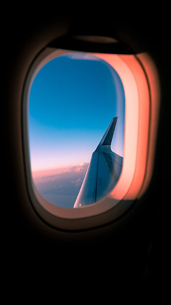 plane window AMOLED, atmosphere, sky HD phone wallpaper