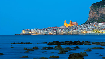 Cefalu, Seas of Blue, Microsoft HD wallpaper