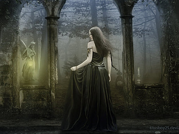 magic is in the air, angel, magic, abstract, woman HD wallpaper
