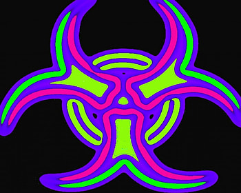 Hazard Baby, biohazard, black, labrano, gabbernetz, purple, neon, yellow, frenchcore, hazard, gizzzi, lime, toxic HD wallpaper