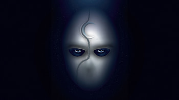 Moon Knight Mask White Minimal , moon-knight, tv-shows, superheroes, minimalism, minimalist, artist, artwork, digital-art HD wallpaper