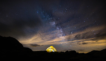 Nature, Stars, Night, Starry Sky, Tent HD wallpaper