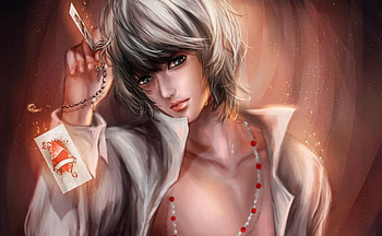 Death note, anime, boy, fantasy, art, man, rikamello HD wallpaper