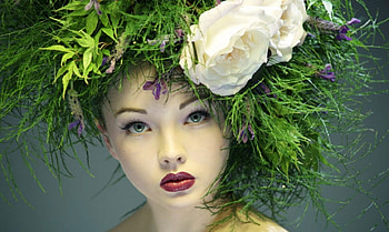fashion, lady, model, flower HD wallpaper