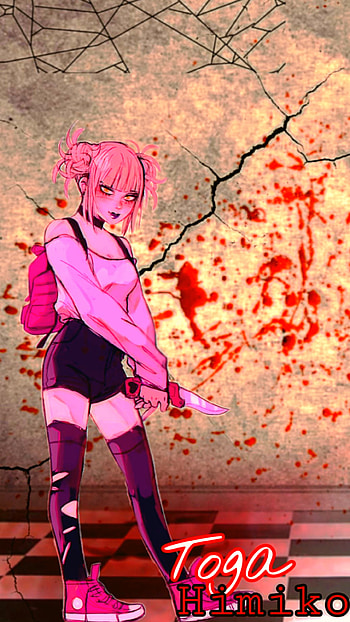 toga, villain | blooded, blooded red, villain HD phone wallpaper