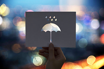 Umbrella, hand, bokeh HD wallpaper