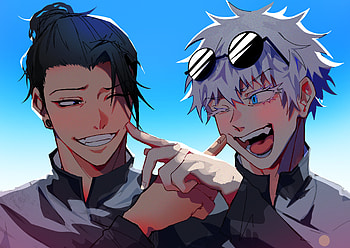 Suguru geto & Satoru Gojo, Satoru Gojo, Anime, Jujutsu Kaisen HD wallpaper