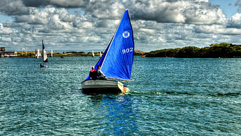 sailboat races r, clouds, r, sailboat, harbor HD wallpaper