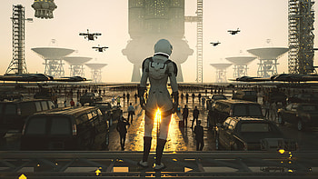 Time To Leave, scifi, artist, artwork, digital-art HD wallpaper