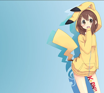 Anime, K On!, Pikachu, Yui Hirasawa, Cosplay HD wallpaper